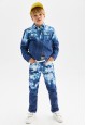 110B3102 брюки из джинсовой ткани для мальчика цвет синий