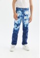 110B3102 брюки из джинсовой ткани для мальчика цвет синий