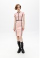 110W4102 трикотажное платье с коротким рукавом для женщины цвет розовый