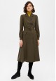 110W4105 платье с длинным рукавом для женщины цвет оливковый