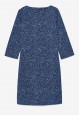 110W4109 трикотажное платье с укороченным рукавом для женщины цвет темносиний