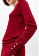 110W2301 трикотажный джемпер с длинным рукавом для женщины цвет темнокрасный