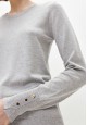110W2301 трикотажный джемпер с длинным рукавом для женщины цвет серый меланж
