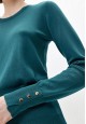110W2301 трикотажный джемпер с длинным рукавом для женщины цвет темнозеленый