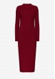 110W4108 трикотажное платье для женщины цвет темнокрасный