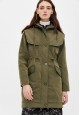 120W1120 утепленное пальто для женщины цвет хаки