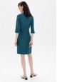 130W4101 трикотажное платье с укороченным рукавом для женщины цвет темнозеленый