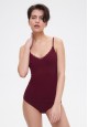 LaceTrimmed Cotton Spaghetti Top burgundy