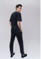 Pantalon cu efect marmorat culoare neagră