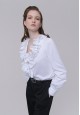 Блузка с рюшами цвет белый