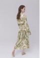 Платье из вискозы с флоральным орнаментом цвет бежевый