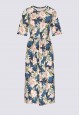 Трикотажное платье с флоральным орнаментом мультицвет