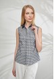 061W2601 блузка без рукавов для женщины цвет мультицвет