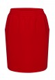 Falda con bolsillos color rojo