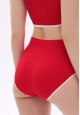 Braguitas de bikini con cintura alta color rojo