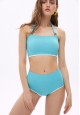 Braguitas de bikini con cintura alta color aguamarina