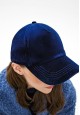Gorra de terciopelo color azul
