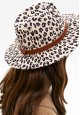 sombrero de fieltro color leopardo