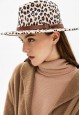 sombrero de fieltro color leopardo