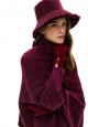 Шляпа текстильная двусторонняя цвет бордовый