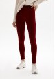 Pantalon din tricot culoare roșuînchis