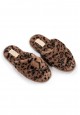 Leopard Slippers brown