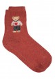 Calcetines de lana con estampado Oso color rojo