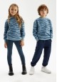 Children Sweatshirt striped powdery blue