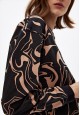 hanorac din tricot cu mâneci lungi pentru femei culoare neagră