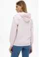 Printed hoodie light pink