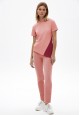 Womens Short Sleeve Jersey Jumper dusty pink  