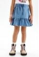 Трикотажная юбка для девочки цвет синий