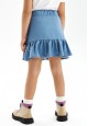 Трикотажная юбка для девочки цвет синий