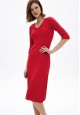rochie cu mâneci scurte pentru femei culoare roșie