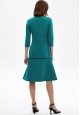 Womens Long Sleeve Jersey Dress emerald