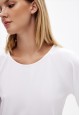 jersey de punto de manga corta para mujer color blanco