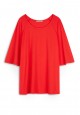 Womens Short Sleeve Jersey Jumper red