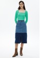 богиносгосон ханцуйтай сүлжмэл даавуун эмэгтэй жемпер цамц гааны ногоон өнгөтэй 