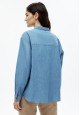 Womens Long Sleeve Blouse light blue
