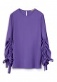 Блузка из вискозы цвет фиолетовый