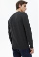 pulover din tricot cu mâneci lungi pentru bărbați culoare griînchis melanj
