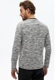 pulover din tricot cu mâneci lungi pentru bărbați culoare grideschis melanj