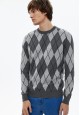 pulover din tricot cu mâneci lungi pentru bărbați culoare neagră