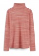 өндөр давхар захтай сүлжмэл даавуугаар хийсэн эмэгтэй хөнгөн жемпер цамц тоосон ягаан өнгөтэй 