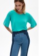 022W2915 Womens Short Sleeve Jersey Jumper mint