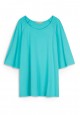 022W2915 богино ханцуйтай сүлжмэл даавуун эмэгтэй жемпер цамц гааны ногоон өнгөтэй