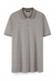 ShortSleeve Polo for Men Light Grey Melange