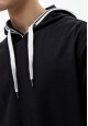 Mens French terry hoodie black