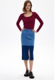 022W2901 трикотажный джемпер с длинным рукавом для женщины цвет бордовый