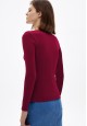 022W2901 трикотажный джемпер с длинным рукавом для женщины цвет бордовый